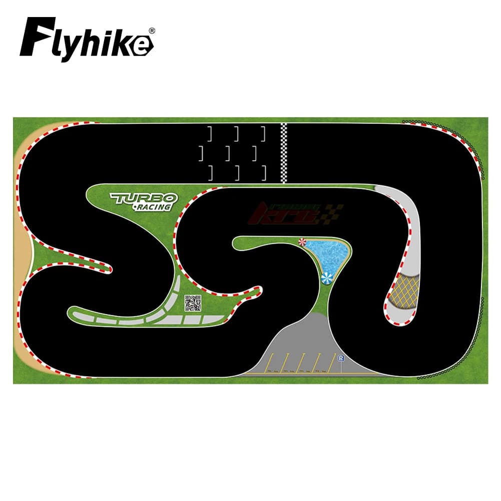 160x90 cm 180x80 CM Portatile Turbo Racing Tappetino In Gomma Pista 1:76 RC Mini Auto Pista Da Corsa per Tavolo Auto Da Corsa