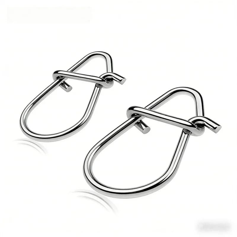 Stainless Steel Pumpkin Shape Connectors for Fishing baits, 100 Pieces, Highly Elastic, Anti-rust, Accessories