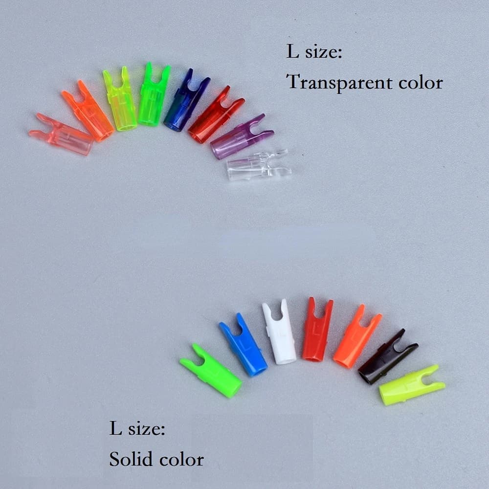 36pcs Plastic Arrow Pin Nocks Size L For ID4.2mm ID6.2mm 3.2mm Arrow Shaft Archery Accessory