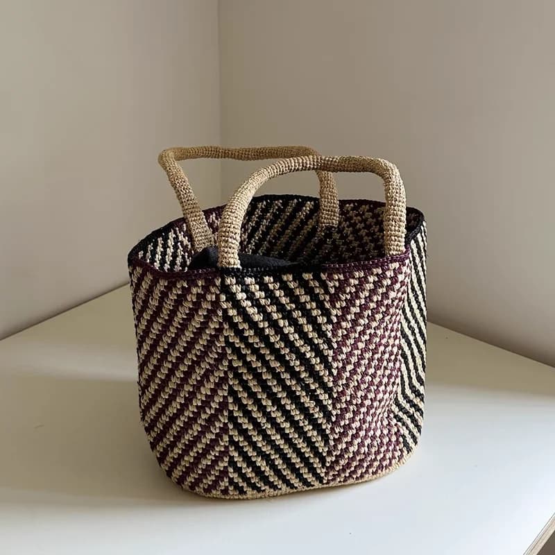 Borsa sottobraccio a spalla singola di lusso pigra 2025 Borsa classica da donna in paglia Lafite intrecciata Borsa tote da donna intrecciata a mano