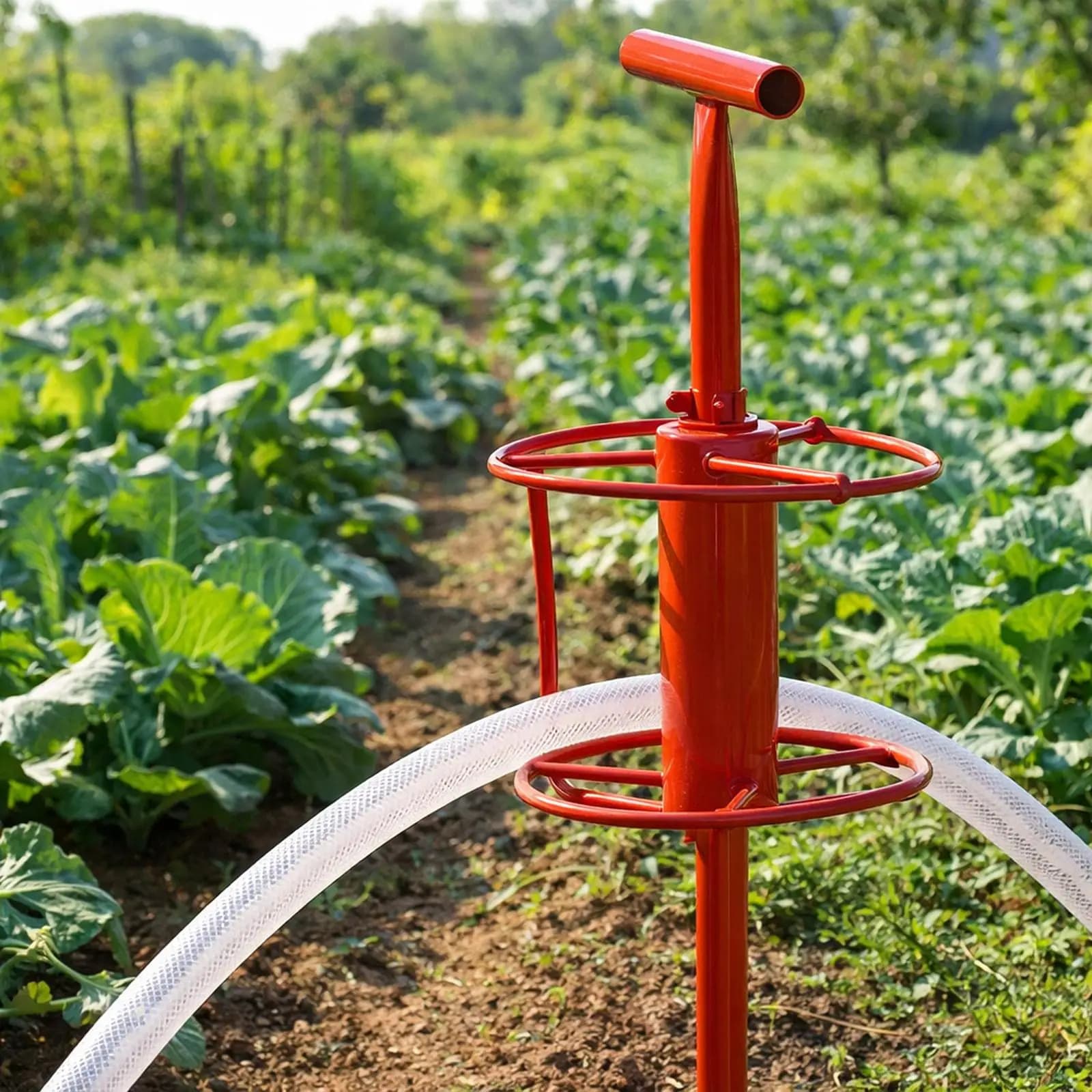 Picchetto Guida Tubo in Metallo per Irrigazione a Goccia, Attrezzo Agricolo per Tubi da Giardino