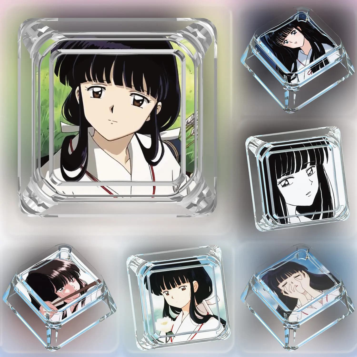 Diy Self Made Cartoon Inuyasha Mechanical Keyboard Keycaps Cross-Axis Mechanical Keyboard Pc Personalized Keycaps Gift Toys