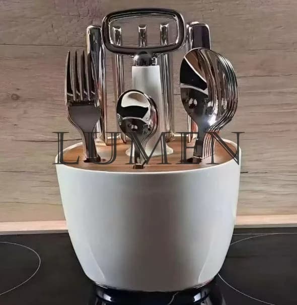Cutlery Organizer Knife, Fork, Spoon Storage Box Retro Western-Style Minimalist Kitchen Storage Rack