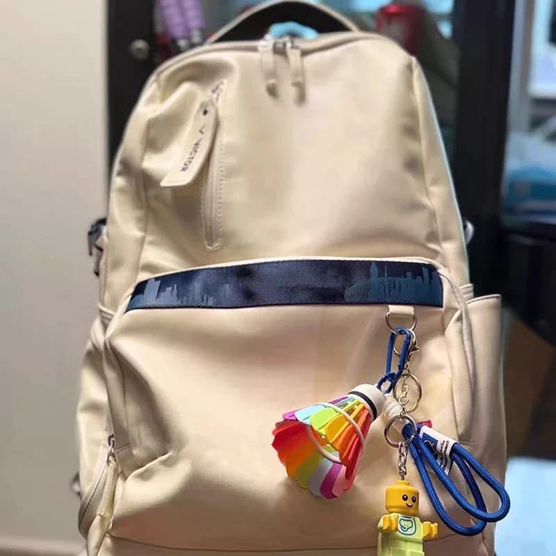 Portachiavi Creativi Mini 3D a Forma di Racchetta e Palline da Badminton, Souvenir Sportivo, Accessori per Borsa e Auto, Regalo