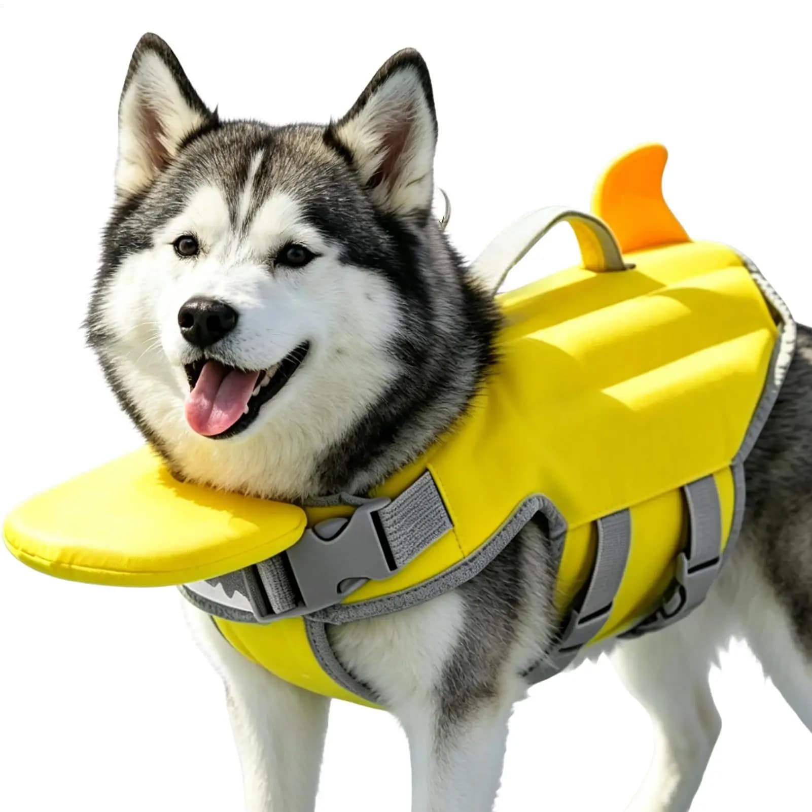 Dog Life Jacket Adjustable Breathable Pet Safety Vest Enhanced Buoyancy Oxford Cloth Swimming Clothes Beach