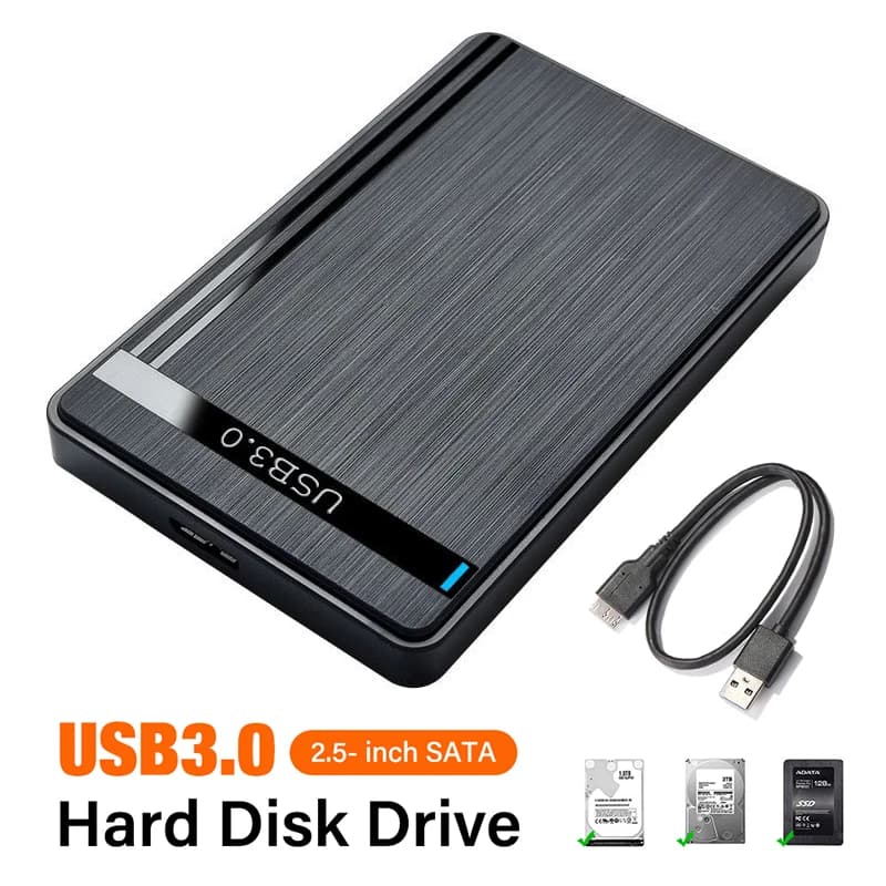Custodia per HDD da 2,5 pollici Custodia per disco rigido mobile esterno SATA a USB 3.0 per laptop PC Custodia per velocità 5 Gbps Custodia per HDD SSD
