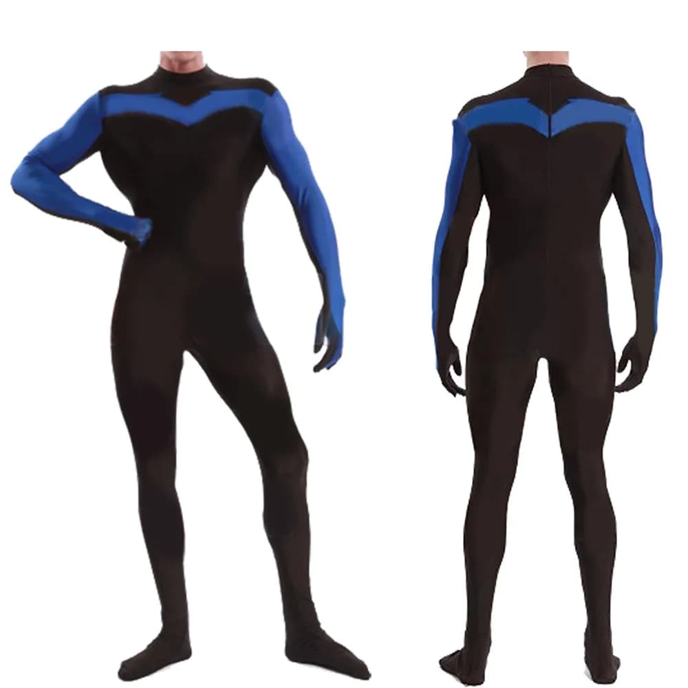 Blu Nero Nightwing Cosplay Dick Grayson Costume Ragazzi 3D Stampato Body Supereroe Spandex Zentai Outfit Costume di Halloween
