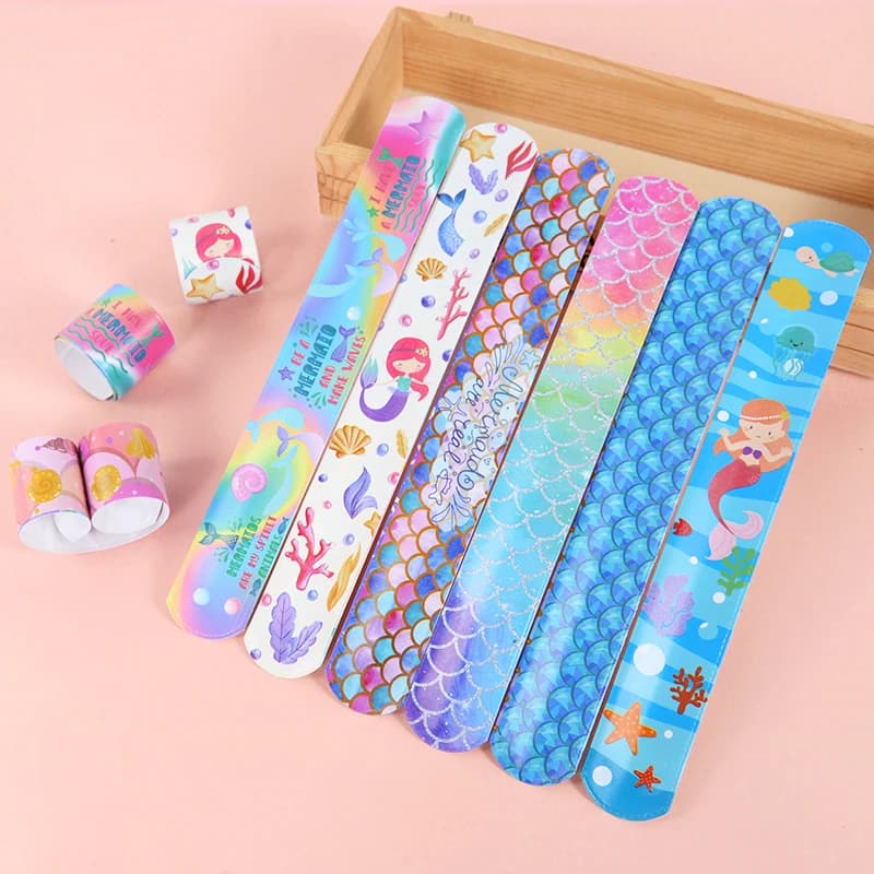 12 Pezzi Braccialetti a Scomparsa a Tema Sirena, Regali per Feste di Compleanno, Baby Shower, Giocattoli per Bambini