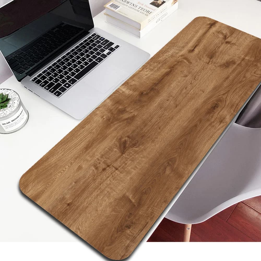 Mouse Mat Large Natural Structure Wooden Computer Table Mat Office Player Hit Ergonomic 900x400 Laptop Playground