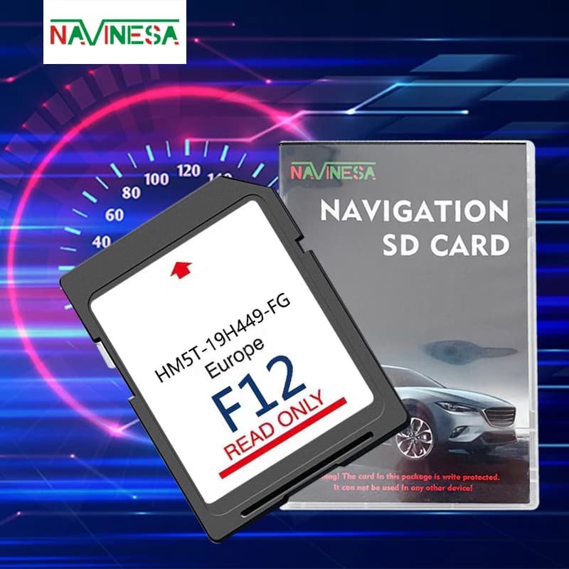 Mappe SD di navigazione F12 da 64 GB per Ford Mustang 2015-2016 e Mondeo 2014-2016 Cover Germania Francia Italia Spagna Naving Card