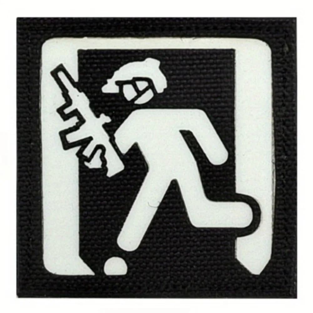 Adesivo decorativo per zaino con gancio e anello sig per uscita di sicurezza inciso al laser luminoso da 1 pezzo