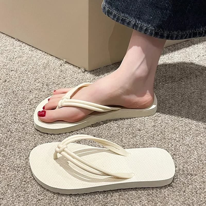 Infradito da donna Pantofole estive, Colori caramelle, Sandali piatti da donna, Slip-On, Suola morbida antiscivolo, Scarpe comode da spiaggia