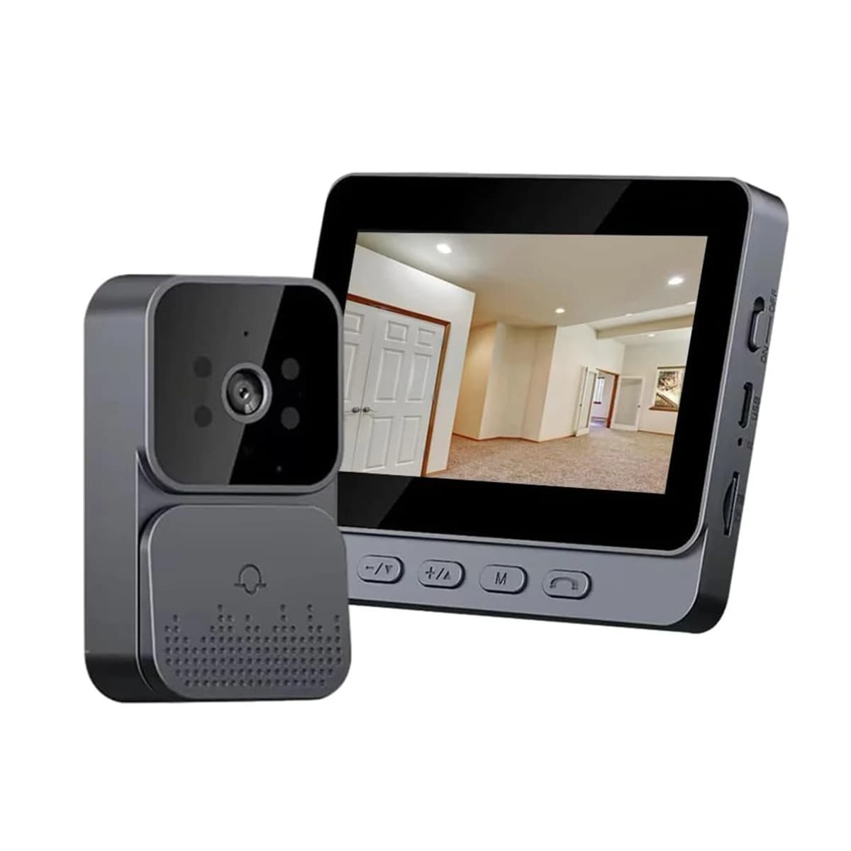 Campanello video intelligente Display da 4,3 pollici CCTV Batteria di sicurezza domestica Telefono porta wireless per uso domestico