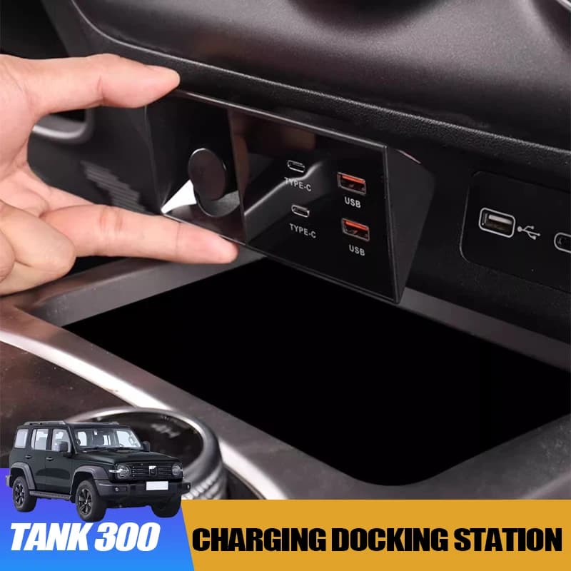 Docking station per ricarica super veloce da 45 W per GWM WEY Tank 300 Accessori per la modifica del convertitore del pannello di controllo centrale