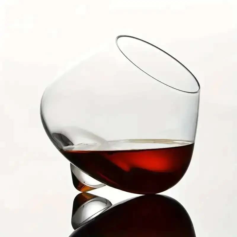 Bicchieri da whisky Belly Beer Bicchiere rotante Vino rosso Spinning Whisky Liquore Brandy Cocktail Brandy Cup Home Rock Bar Tools