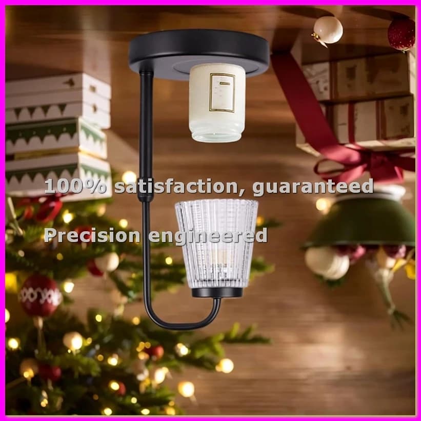 Lampada Scaldacandele con Timer e Dimmer, Lampada Elettrica per Candele ad Altezza Regolabile, Regali per l'Inaugurazione della Casa, 2 Lampadine, Spina USA - AD23