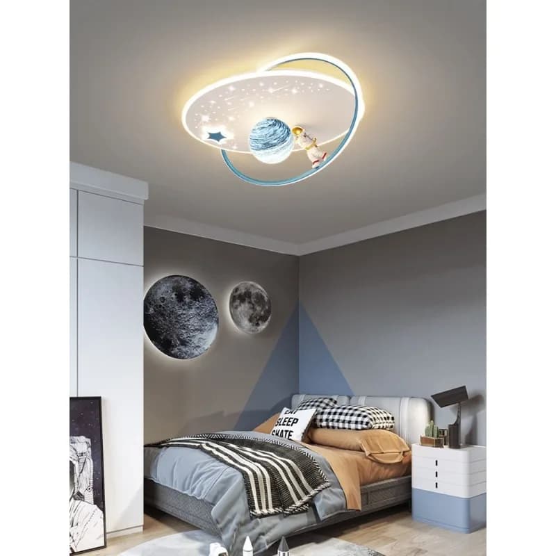 Astronauta creativo Avventura spaziale Luce notturna per bambini per ragazzi Ragazze Camera da letto Luci a LED remote Plafoniere per camera
