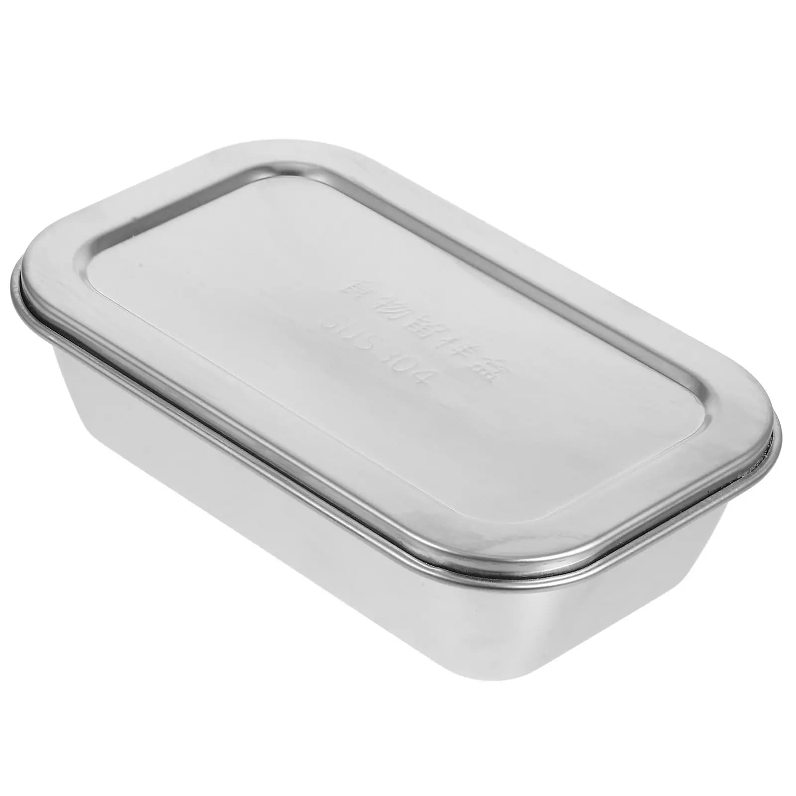 Ice Cream Box Stainless Steel Reusable Stackable Airtight Food Preservation Container for Refrigerator Butter Cheese Yogurt