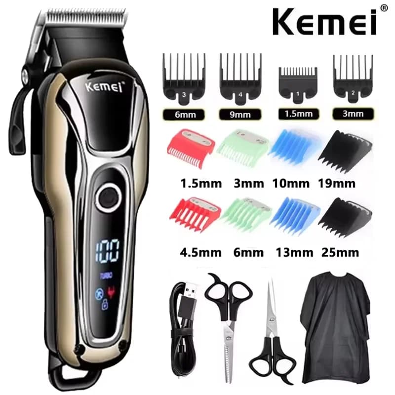 Kemei 1990 new haircuts professional haircuts men's haircut electric display LCD haircuts Set Almighty