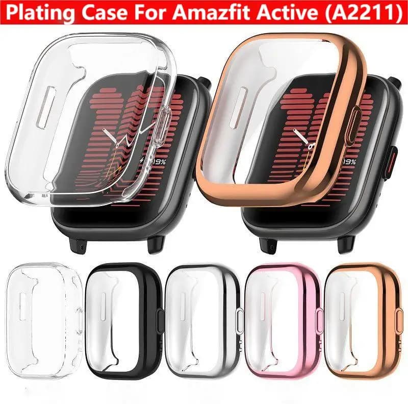 Custodia protettiva in TPU placcato per Amazfit Active (A2211) cinturino per orologio intelligente protezione paraurti morbida guscio Huami Accessori