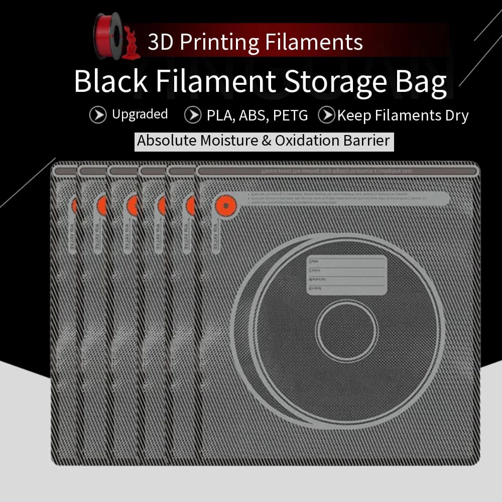 Vacuum bag with updated black filament with USB rechargeable electric air pump Vacuum sealing for 3D PLA ABS PETG filament storage