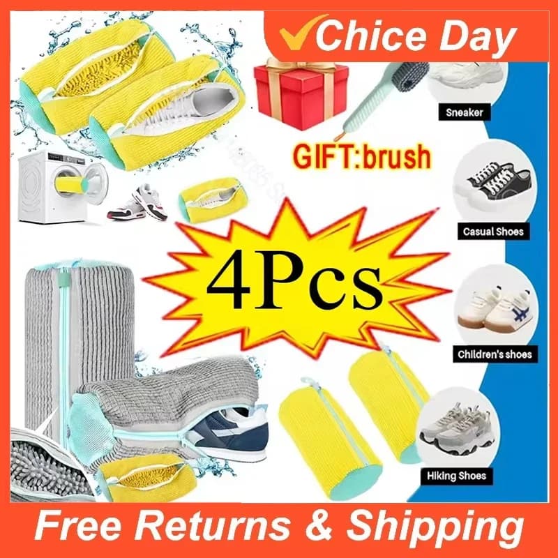 1-4 pieces shoes bag for washing machine bag for washing machine bag for shoes reusable protection shoes, bag for washing machine, suitable for all Amagi