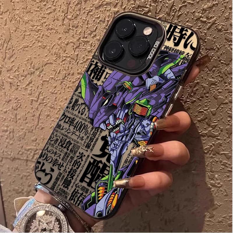 Cover antiurto Cool e-evangeliones-Plating per iPhone 17 Air 16 15 11 12 14 13 Pro Max XS X XR Plus 8 7 SE 2020