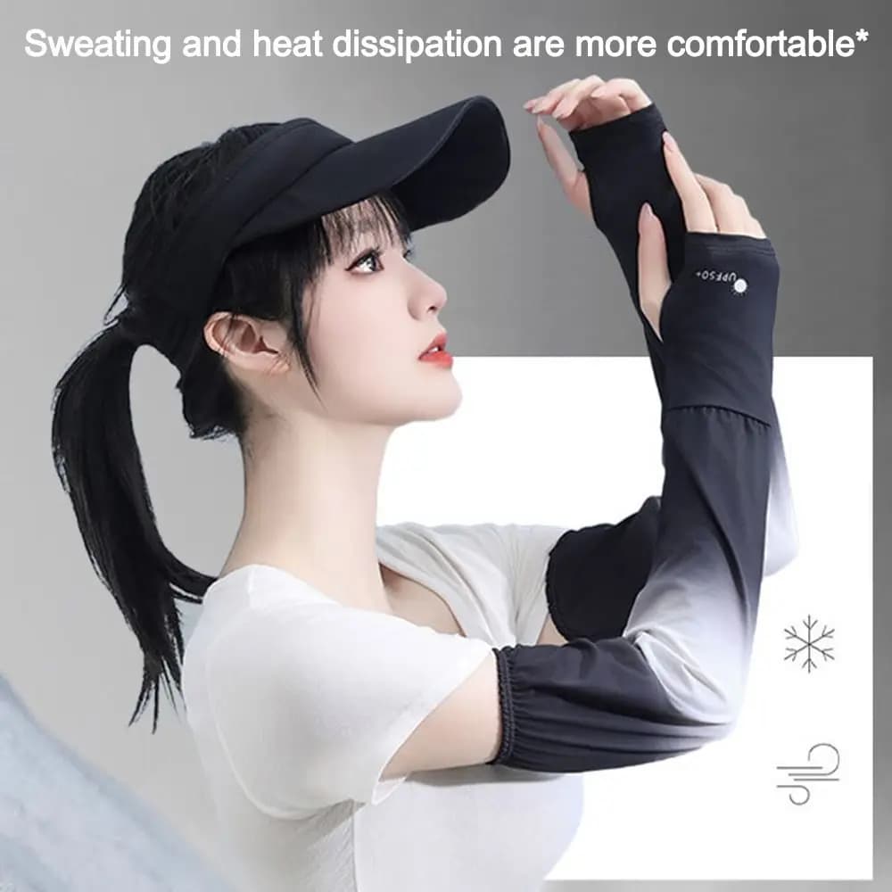 Fashion Sun Protection Ice Silk Face Mask Breathable UV Protection Sun Protection Sleeves Sunscreen Face Veil Summer