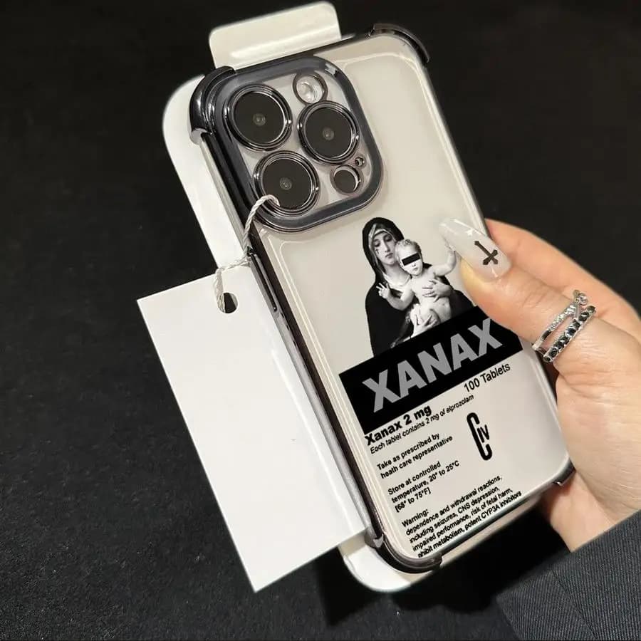 Phone Cover Funda Case for Apple iPhone 17 Pro Max 11 XS XR Air 14 13 15 16 17 12 Plus Fun X-XANAX Chill Pill