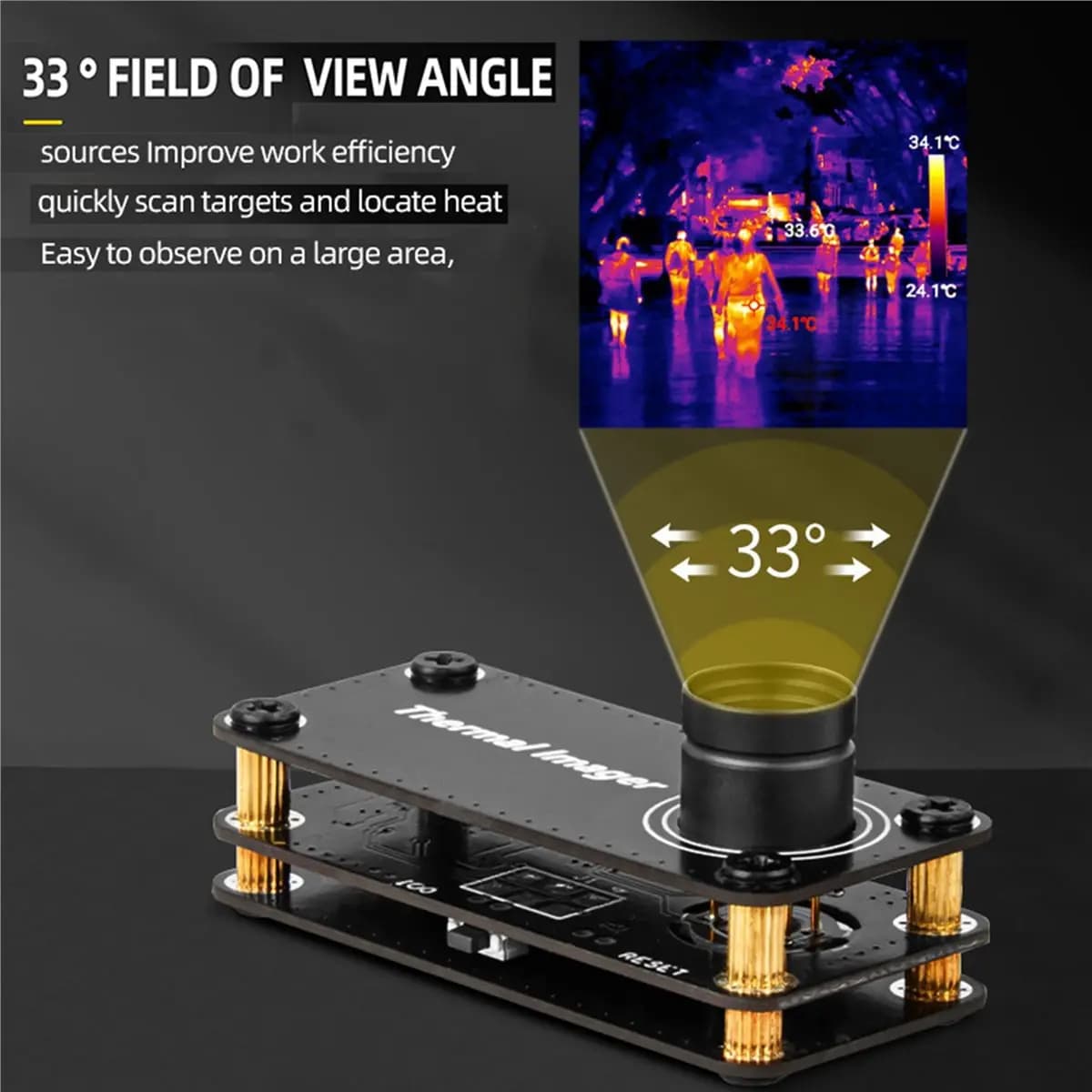 Termocamera a Infrarossi ABCD 2X Type-C -20 ℃ -1000 ℃ Termometro a infrarossi per telefono Android con termocamera