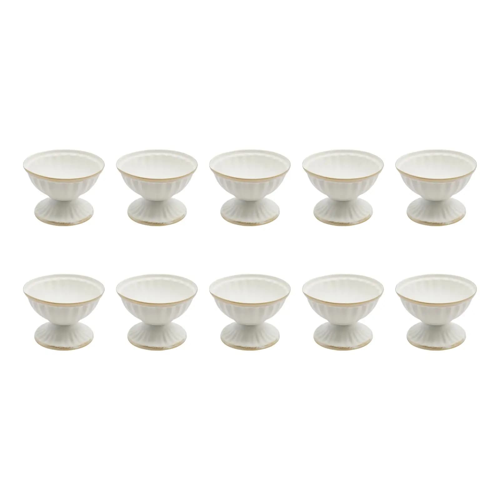 10 pezzi portacandele in metallo bianco dorato 2,6 "alto supporto fiori vaso candeliere composizione floreale candelabri portacandele sta