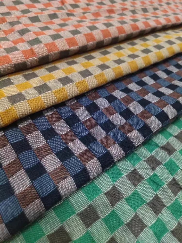 Tessuto di puro cotone con motivo a scacchiera tinto in filo per abbigliamento, cuscini, tovaglie, tende, divani, stoffa scozzese, cucito fai da te