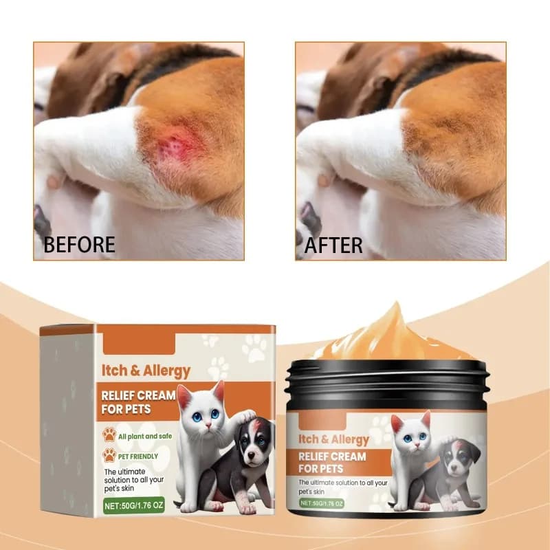 Pet Antiitch Cream Soothing Herbal Nourishing Skin Recovery for Dogs Cats Allergies Hotspots Rash Care Crema Para Mascotas
