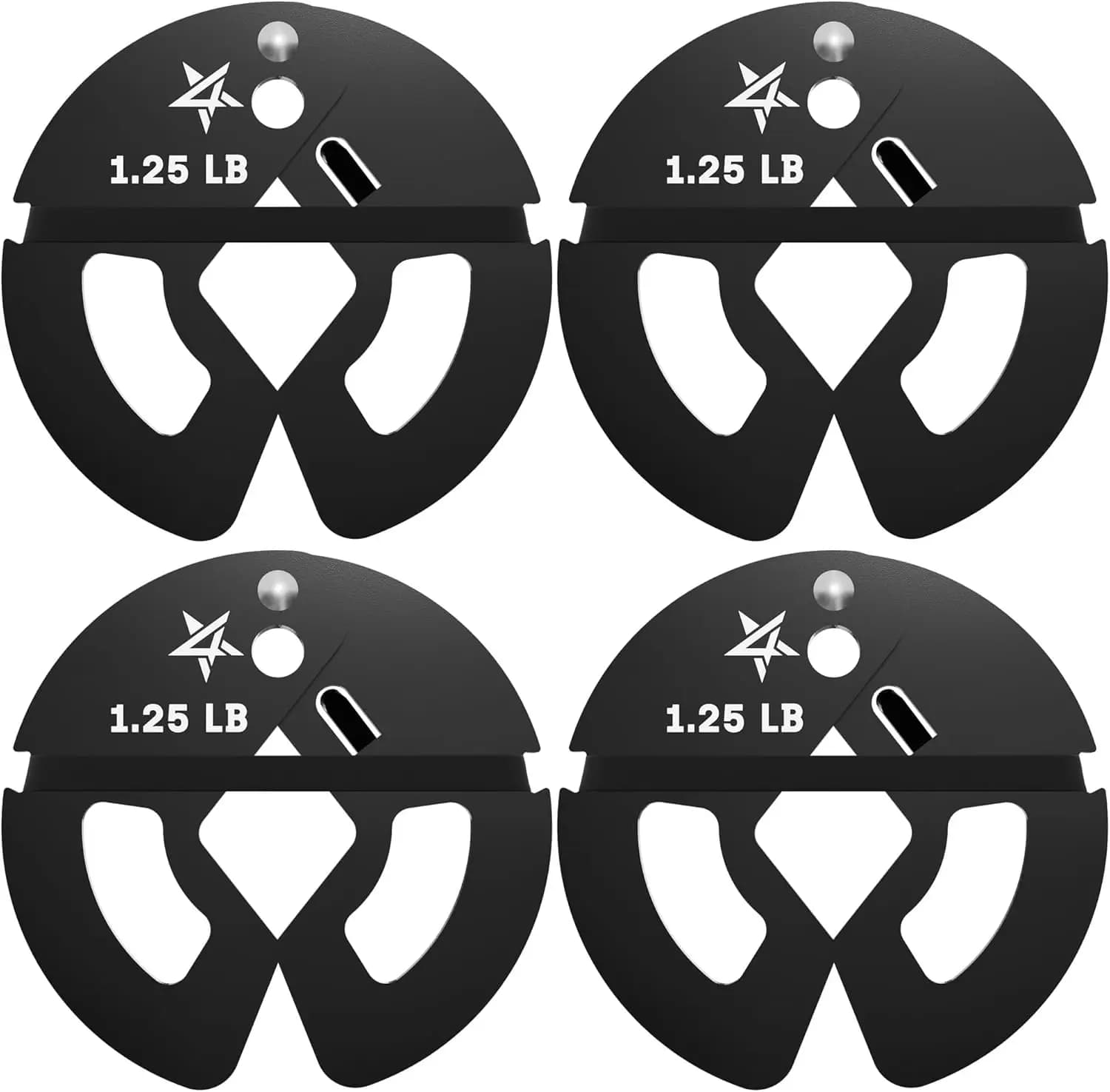 Set of split weight plates for handlebars and dumbbells, steel/rubber options, 1.25 lb microload plates for strength training