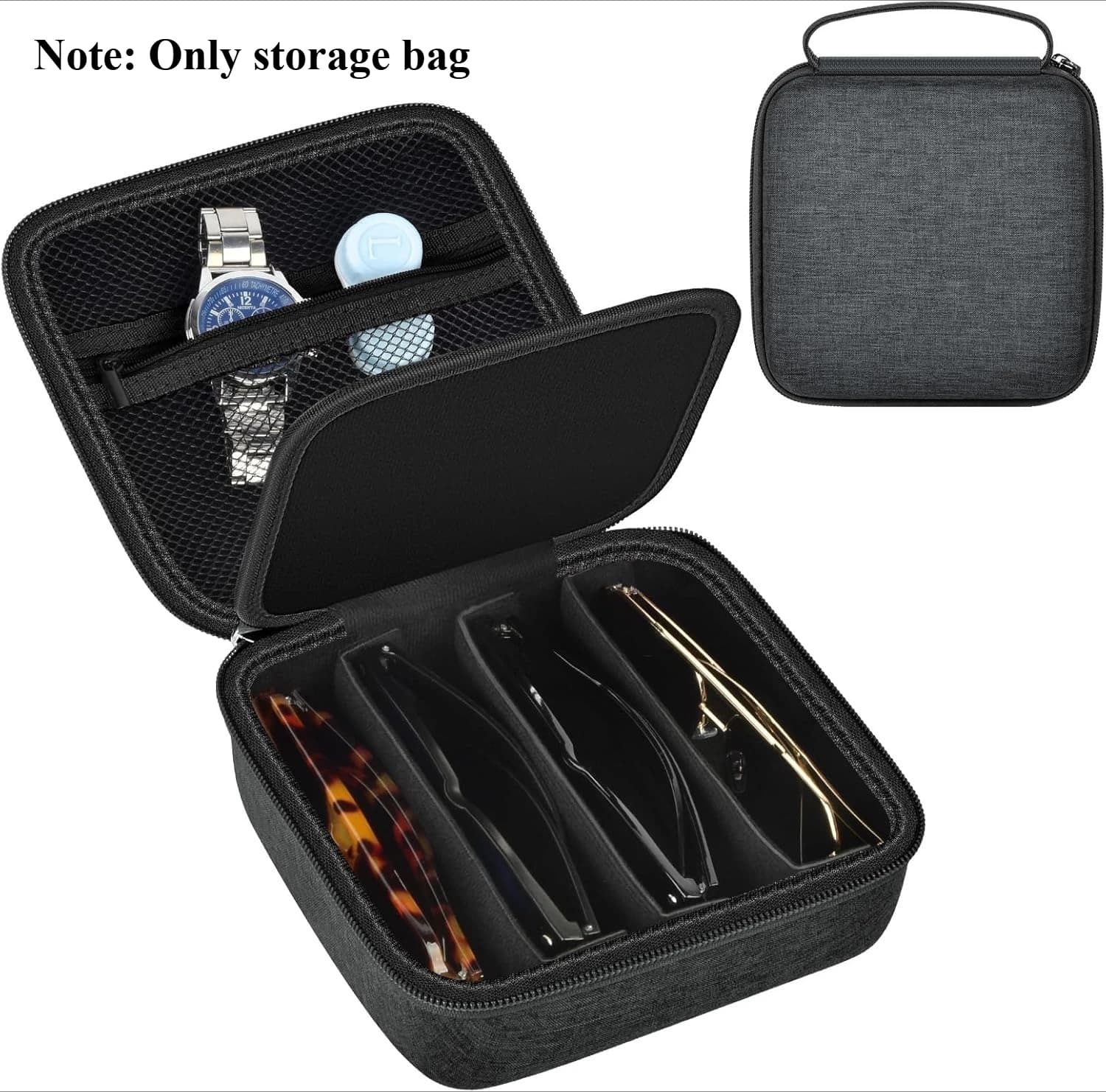 Travel Sunglasses Organizer Cases for Quay Polarized Sunglasses Men Women, Trendy Sunglasse Storage Holder (Bag Only)