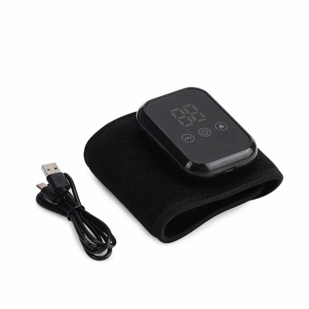 Protezione per il polso con riscaldamento elettrico, regolabile, antiscivolo, con impacco caldo, tutore per polso, ricaricabile tramite USB, temporizzazione intelligente