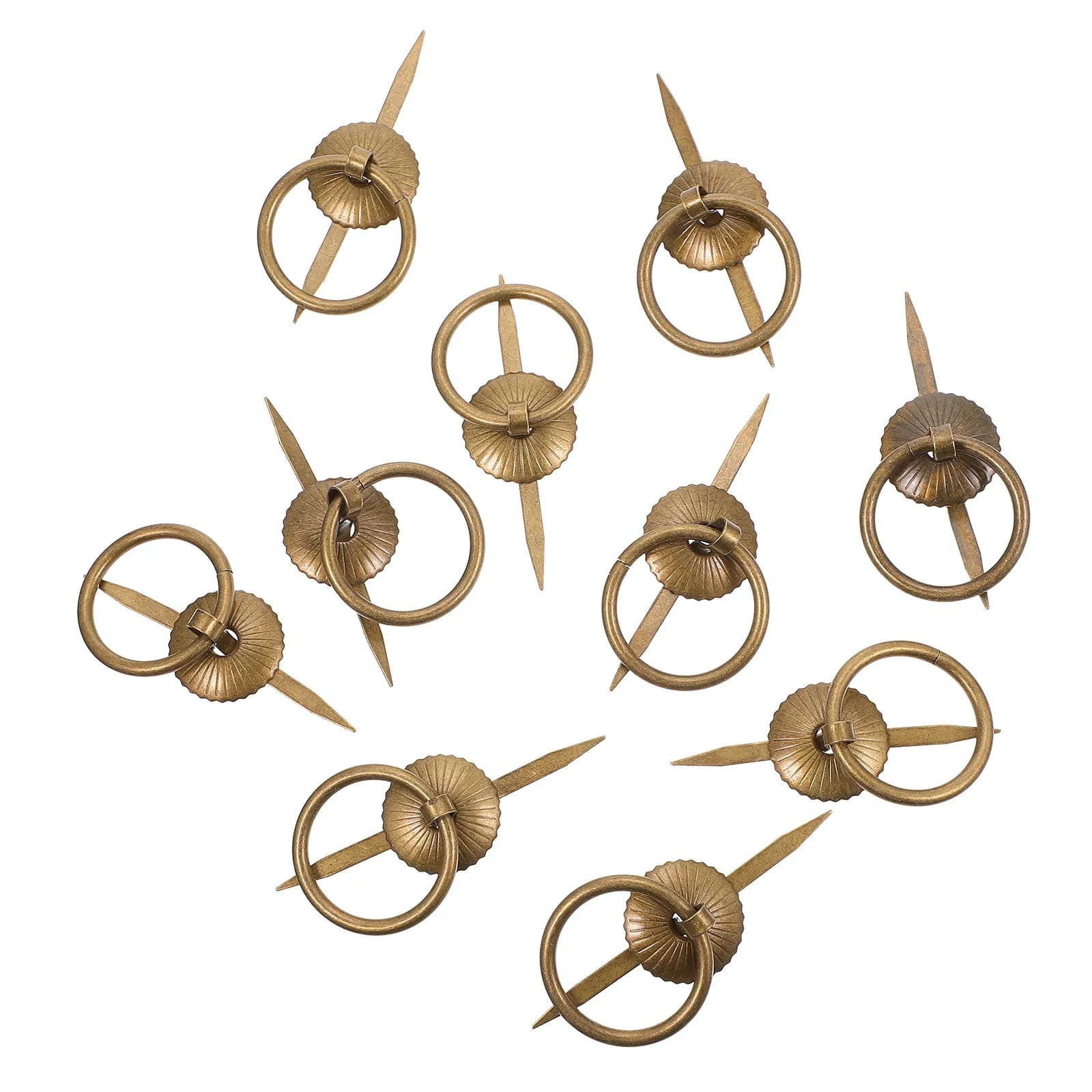Maniglie per armadietti a forma di anello rotondo, 10 pezzi, maniglie solide antiruggine per cassetti, per cucina, armadio, guardaroba, gioielli, regalo