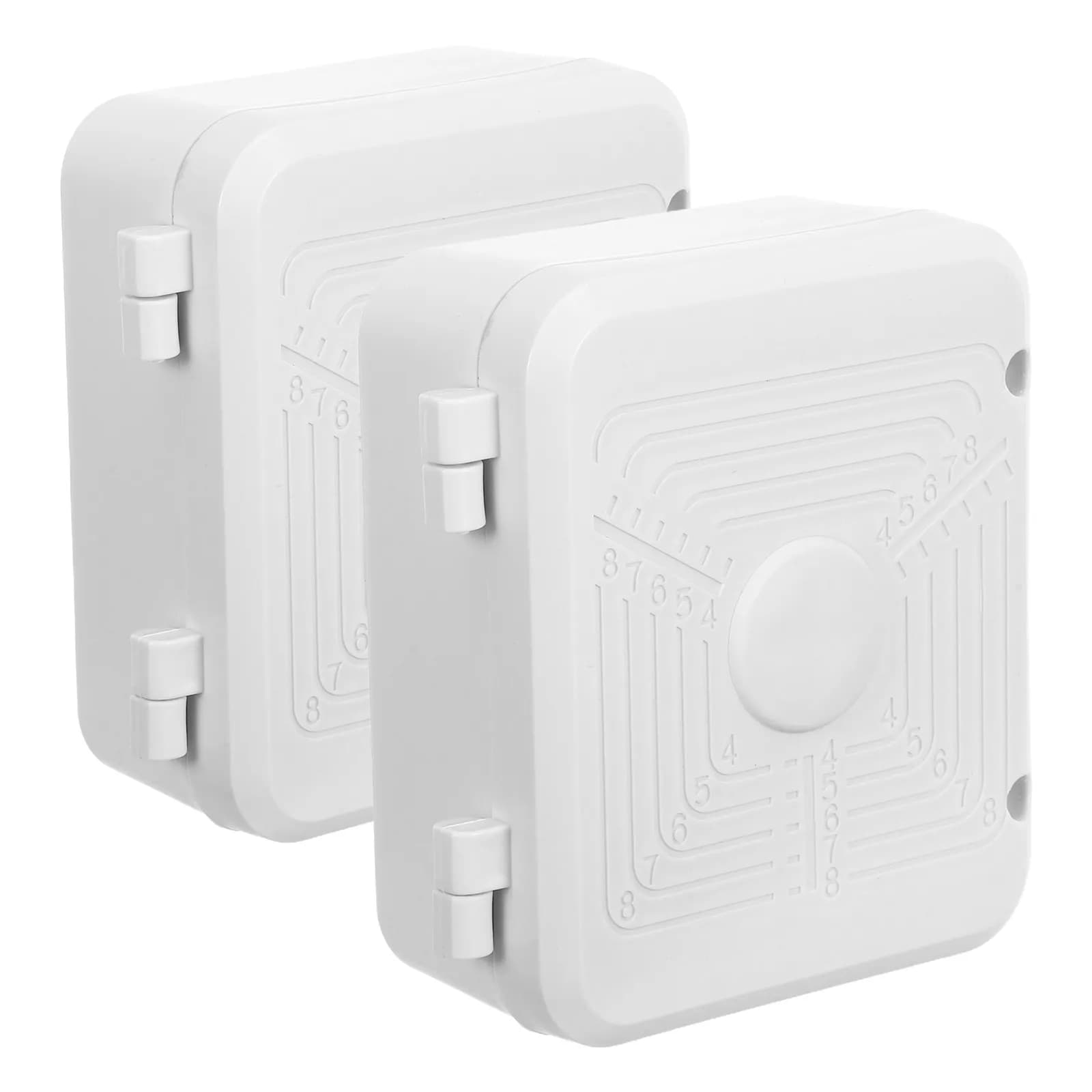 Scatola di giunzione per telecamere di sicurezza da 2 pezzi, 4,5x3,8x2 pollici, impermeabile, per nascondere i cavi, per telecamere dome, uso esterno/interno