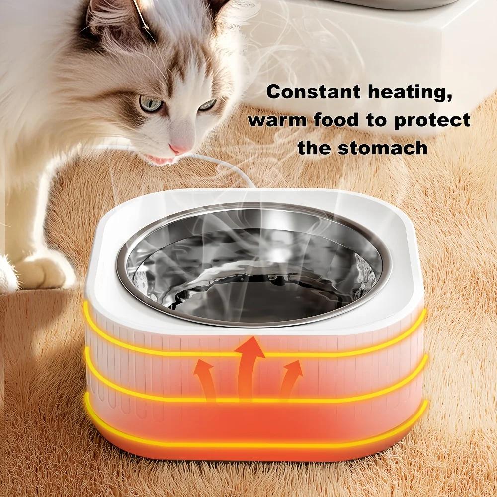Ciotola riscaldante per animali domestici per acqua/alimento Ciotola per gatti Riscaldamento Noiseles Mantieni il riscaldamento Ciotole per acqua per cani Forniture per animali domestici a temperatura costante invernale