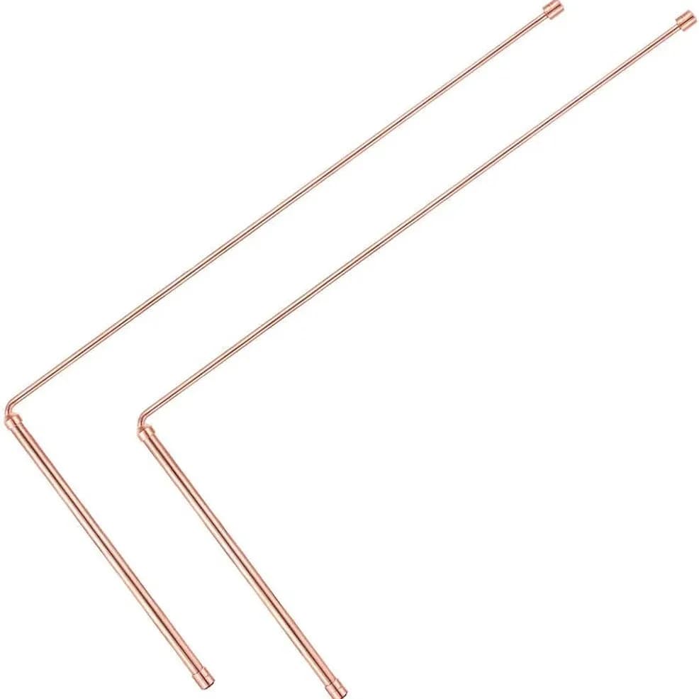 Pure Copper Dowsing Rod, Fortune-Telling Stick, Water Finding Tool, Ideal for Outdoor Water Detection, Treasure Hunting, Undergr