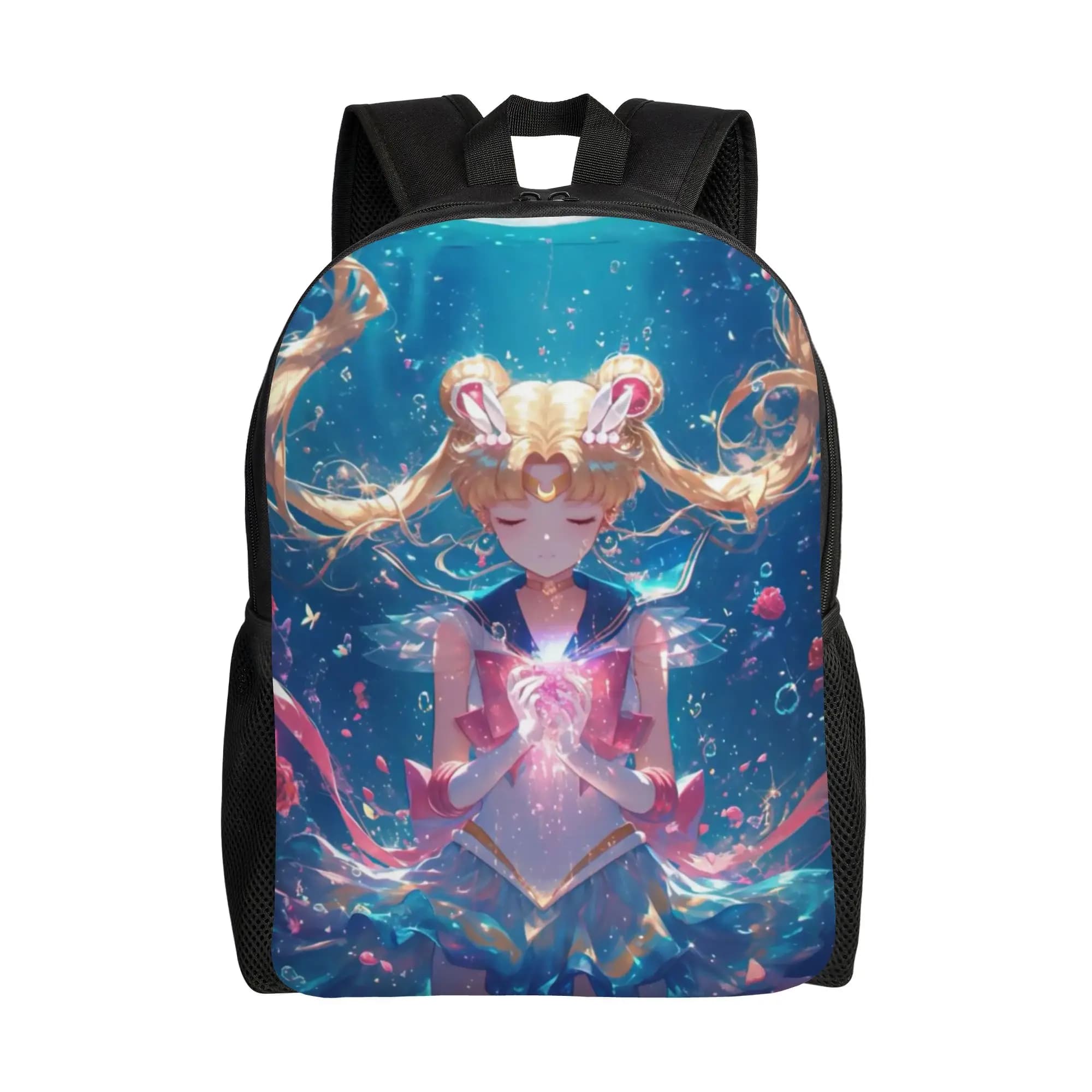 Custom S-Sailors Moons Backpacks for Women Men College School Students Bookbag Fits 15 Inch Laptop Princess Serenity Bags