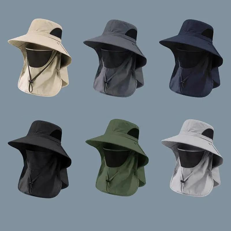 Cappello da pescatore con protezione UV per esterni – Cappello leggero con protezione per il collo per escursioni e pesca