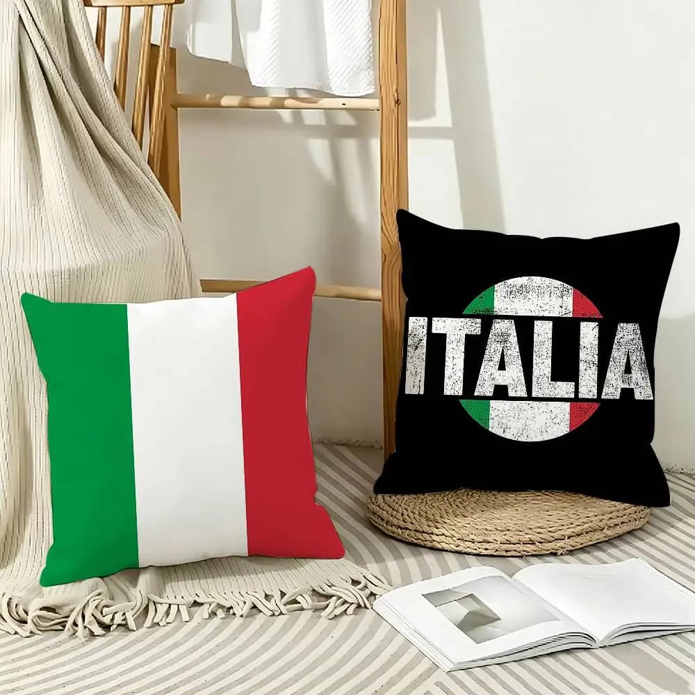 COOL F-Flag of Italy Pillow Case Pattern Printed Pillowcase For Living Room Sofa Cushion Cover
