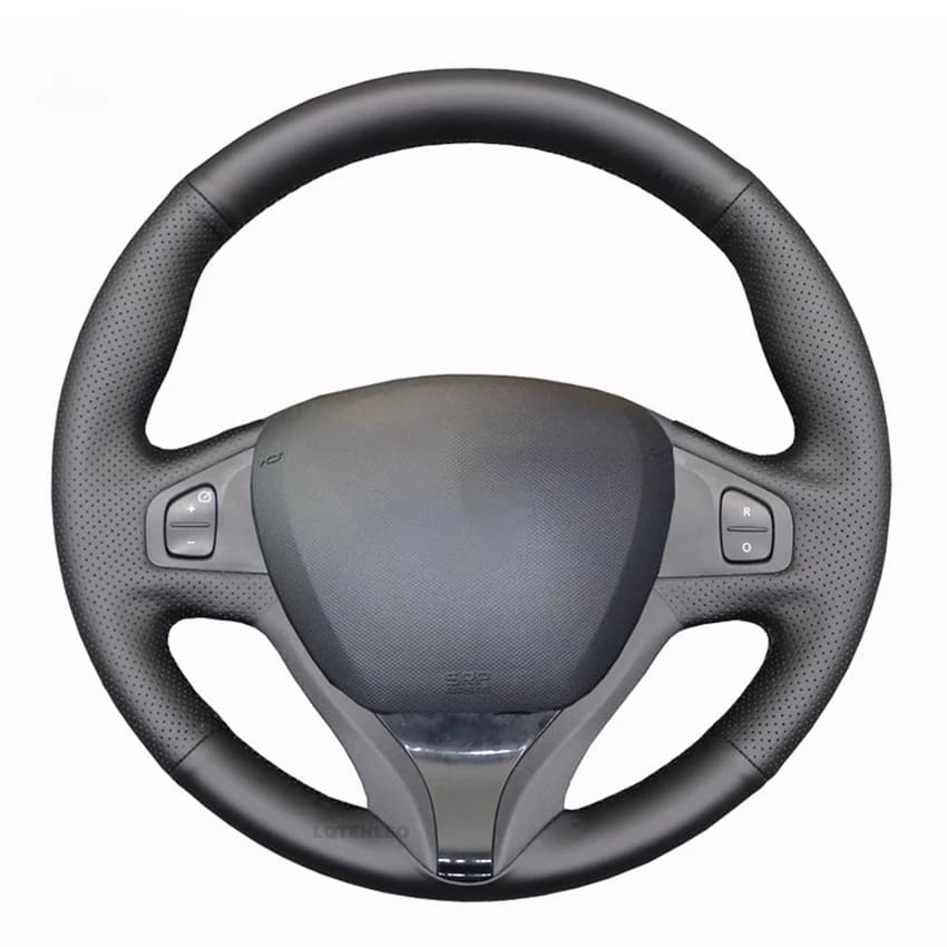 Coprivolante per auto in ecopelle nera per Renault Clio 4 IV 2012-2016 Captur 2013-2017