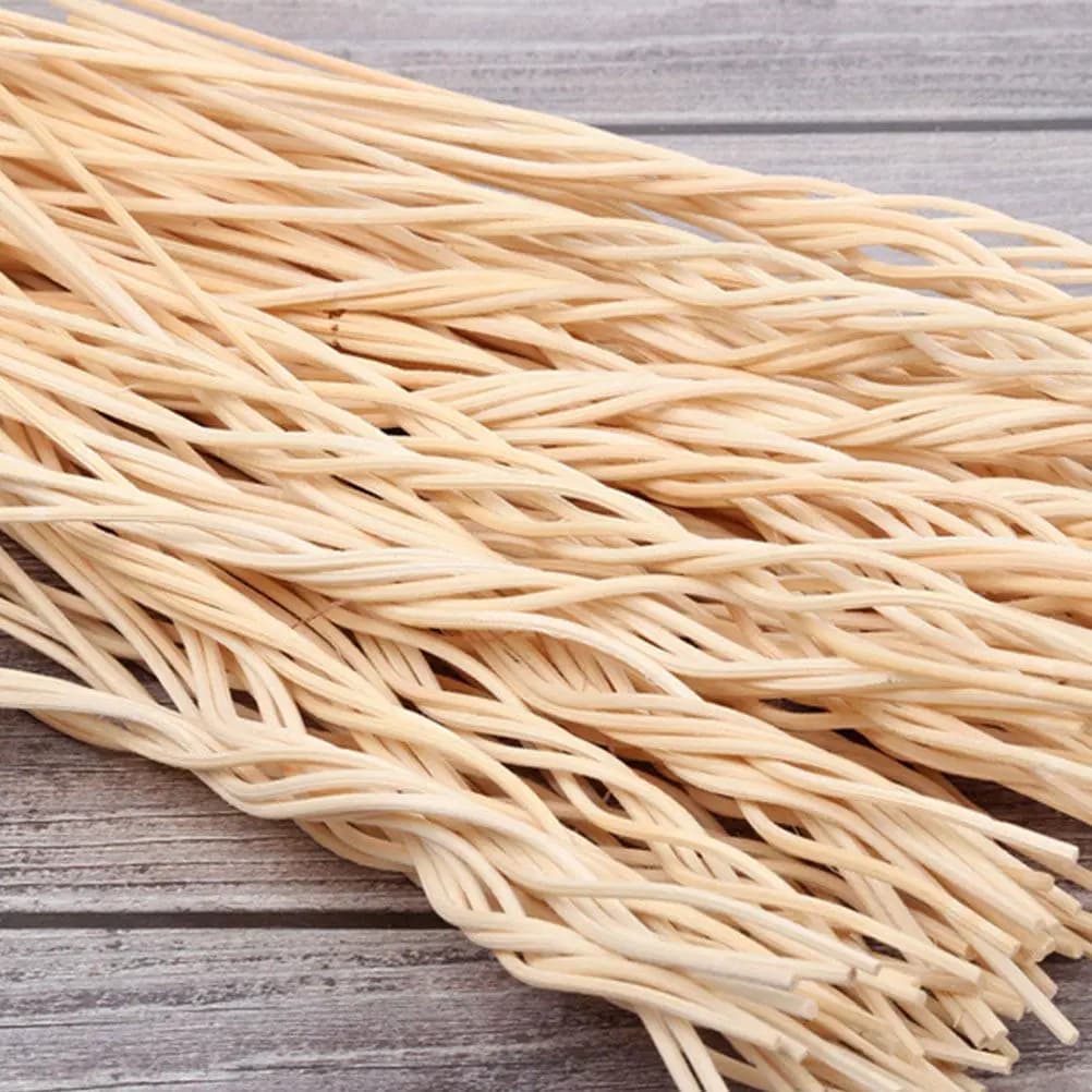 20 Pezzi Bastoncini Diffusori di Aromi in Rattan Naturale Ondulato, Ricambi per Diffusori di Oli Essenziali per la Casa e il Soggiorno