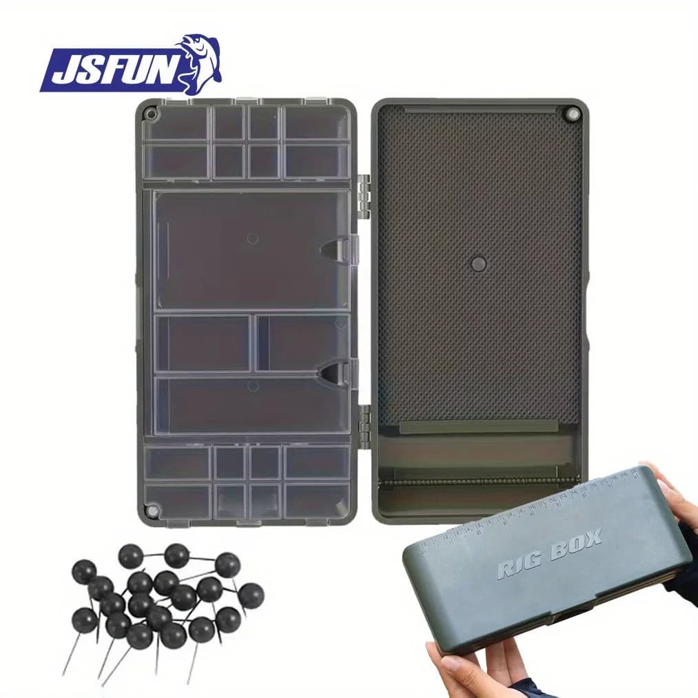 JSFUN Magnetic fishing equipment accessories magnetic boxes Multi-function Organizer for storing fishing gear Girelle Hook for storing baits