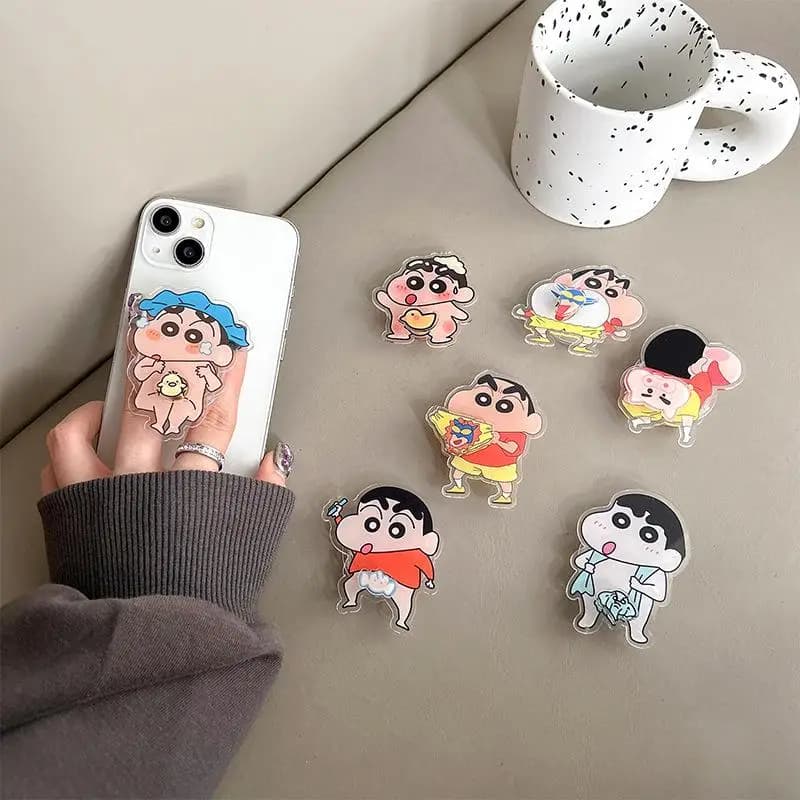 Supporto Telescopico per Cellulare a Forma di Personaggio Anime Crayon Shin Chan, Ornamento da Scrivania, Regalo