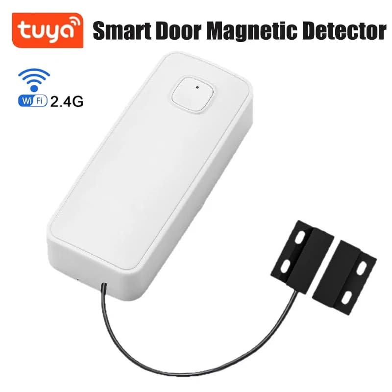 Tuya Smart Door Window Sensore magnetico Allarme di sicurezza Rilevatore aperto chiuso WIFI Home Antifurto Porta Sensore porta scorrevole in ferro
