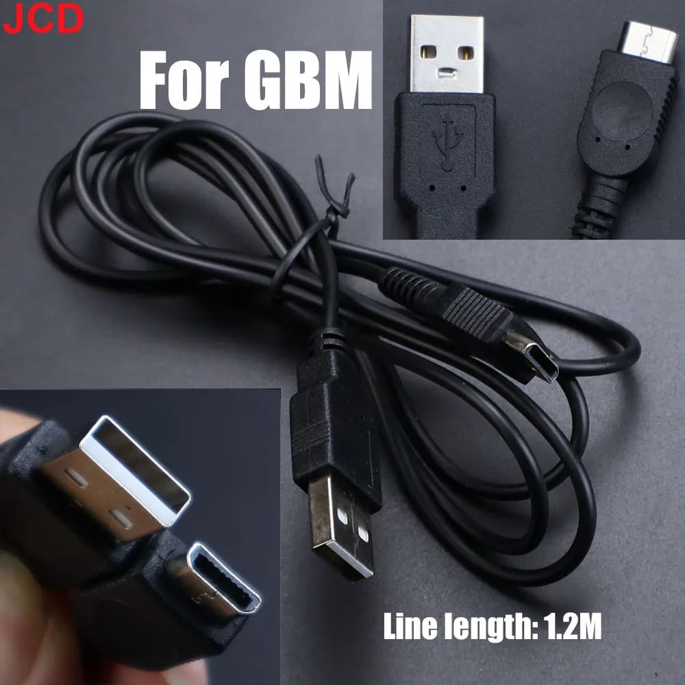 JCD 1pcs For Game boy GBM USB 1.2M Power Supply Charging Charger Cable For GameBoy Micro Game Console