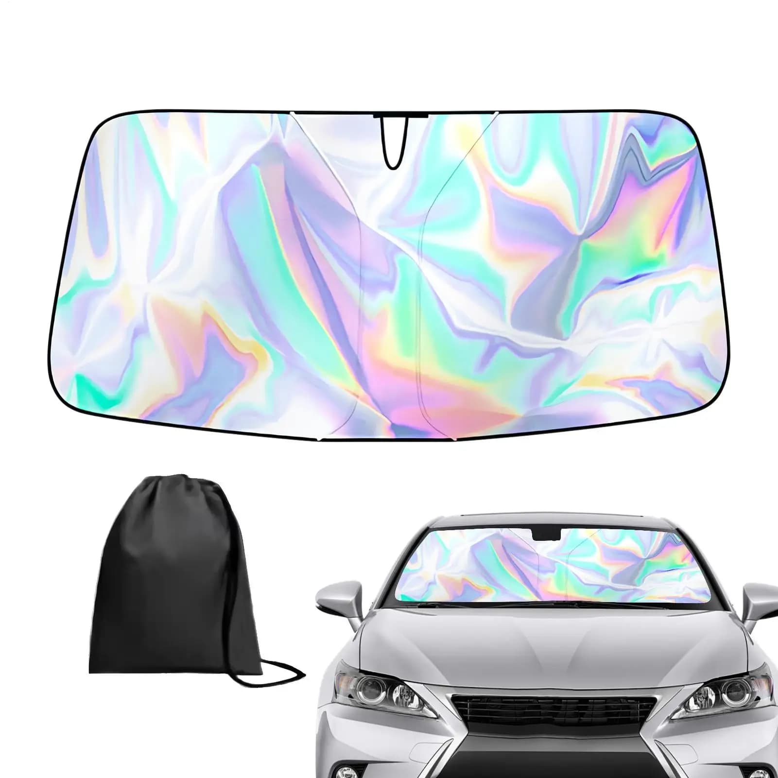 Parasole pieghevole per parabrezza, resistente ai raggi UV e alle intemperie, protezione per parabrezza anteriore auto, accessori per interni auto